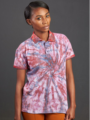 Unisex Polo Dual Tone - Vortex Design